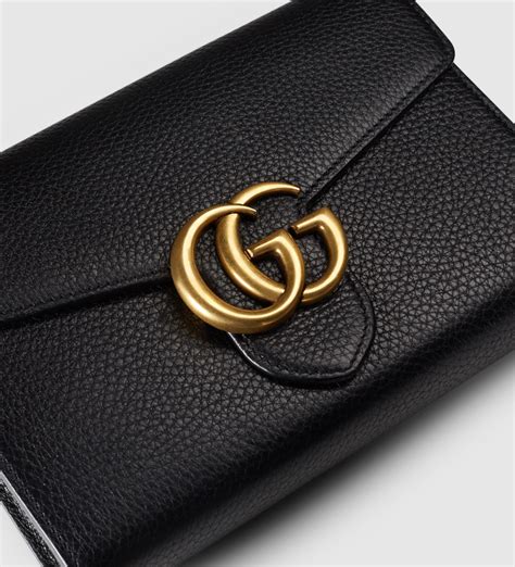 gucci gg marmont chain wallet|Gucci Marmont leather mini chain bag.